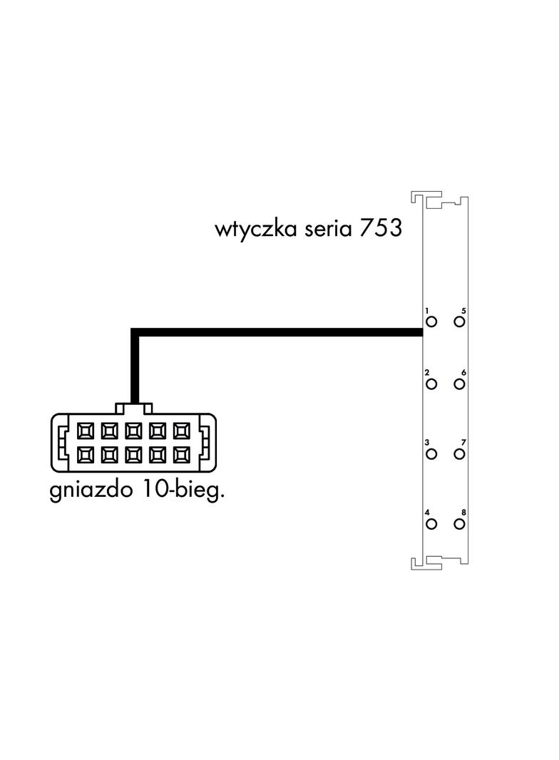 przewód taśmowy 1x753/10-bieg. 1m WAGO