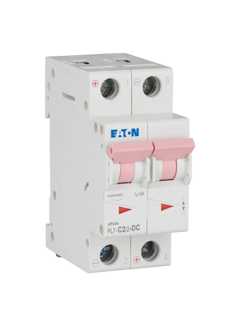PL7-C2/2-DC Wyłącznik nadprądowy 10kA DC C2A 2P 264896 EATON