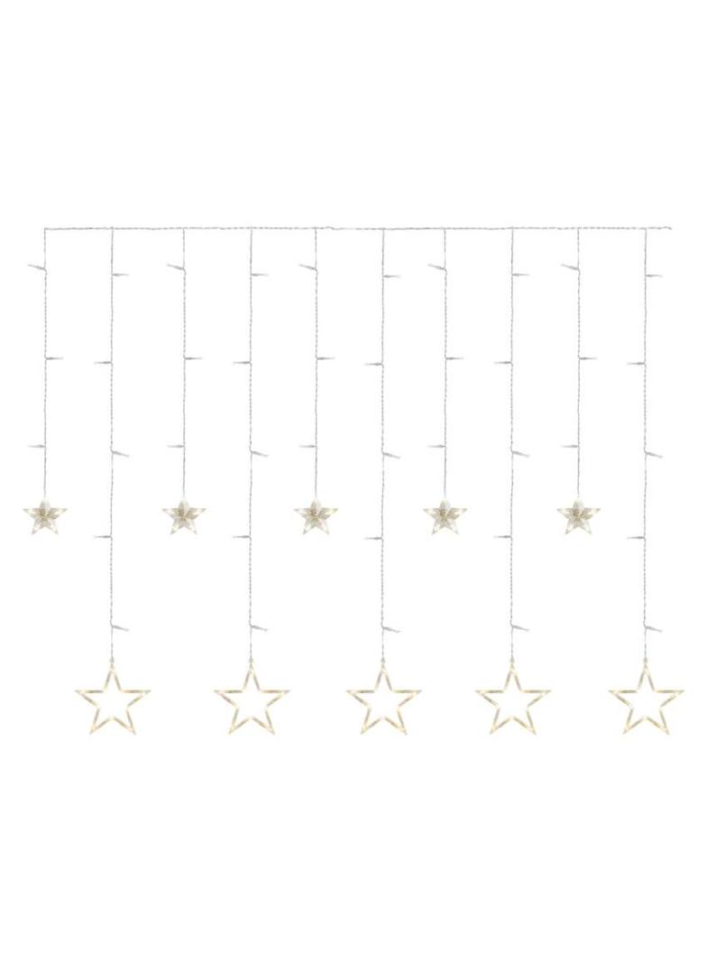 Dekoracje sople gwiazdki kurtyna 115 LED 185x105 cm ciepła biel, IP44 DCGW12 EMOS