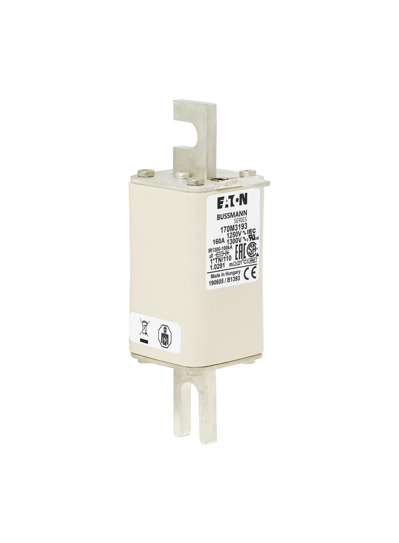 FUSE 160A 1250V 1*TN/110 AR CU Wkładka szybka 160A AC 1250V rozmiar 1 45x58x138 mm a 170M3193 EATON
