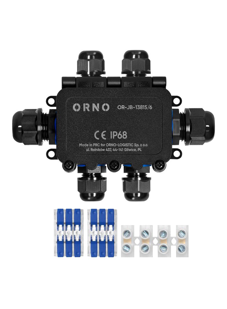 Puszka natynkowy HD IP68, 0,5-6,0mm2 ,2 dławnice M20, 4 dławnice M16 OR-JB-13815/6 ORNO