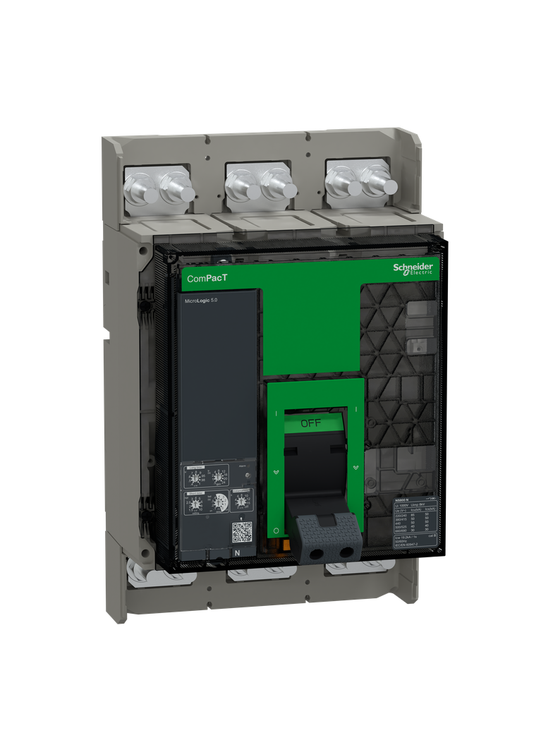 Wyłącznik mocy ComPacT NS800N 50kA przy 415VAC 3P stacjonarny sterowanie ręczne MicroLogic 5.0 800 C080N350FM Schneider