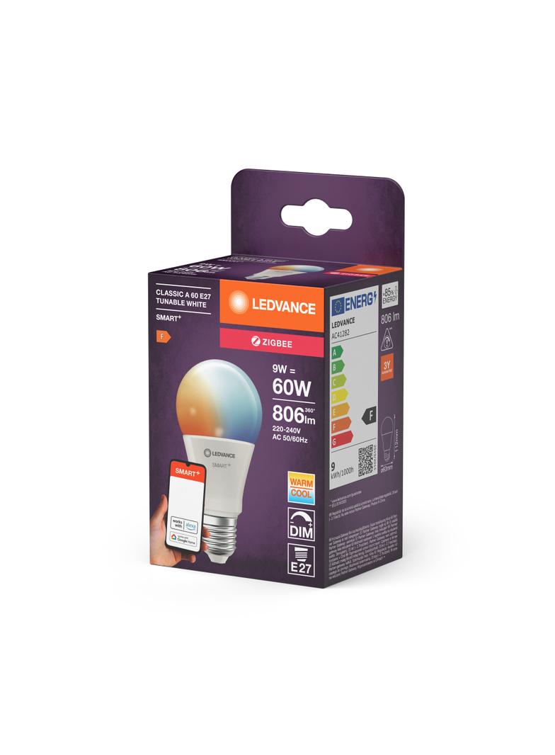 Lampa LED SMART+ ZB CL A Frosted TW 60 yes 9W/ E27