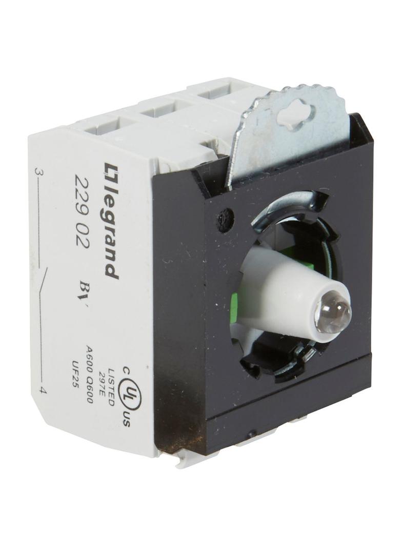 OSMOZ KORPUS KOMPLETNY, GŁÓWKA PODŚWIETLANA BIAŁA 230 V, 2Z + UCHWYT POTRÓJNY ZACISKI ŚRUBOWE, Legra