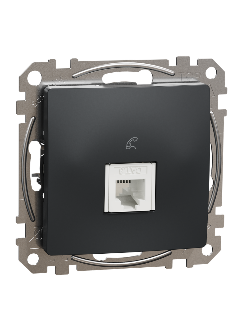 Sedna Design & Elements Gniazdo telefoniczne RJ11 czarny antracyt SDD114491 Schneider