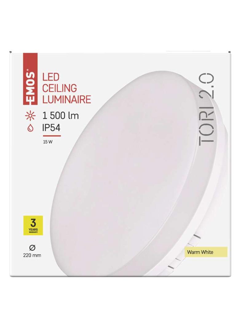 Oprawa LED okrągła Tori 15W IP54 ciepła biel ZM4121 EMOS