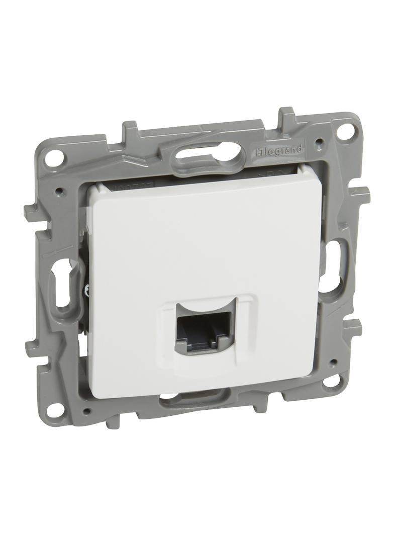 NILOE/NILOE SELECTION - GNIAZDO POJEDYNCZE RJ45 KAT 5 UTP BIAŁE, Legrand