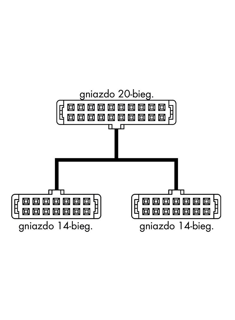 przewód taśmowy 20-bieg./2x14-bieg. 1m