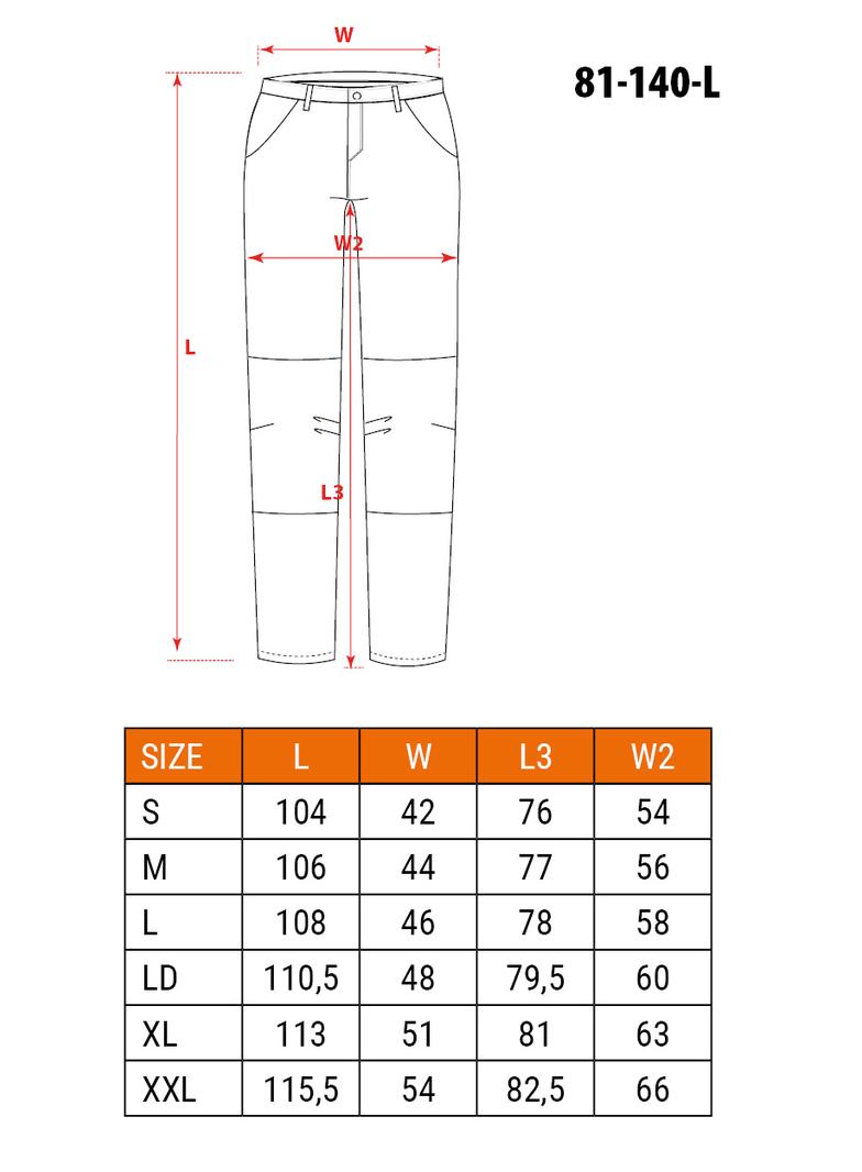 Spodnie robocze na szelkach, białe, HD, rozmiar L/52