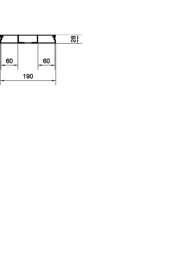 tehalit.UK Kanał do wylewki podłogowej 3-komorowy 190X28mm stal UK190283 HAGER