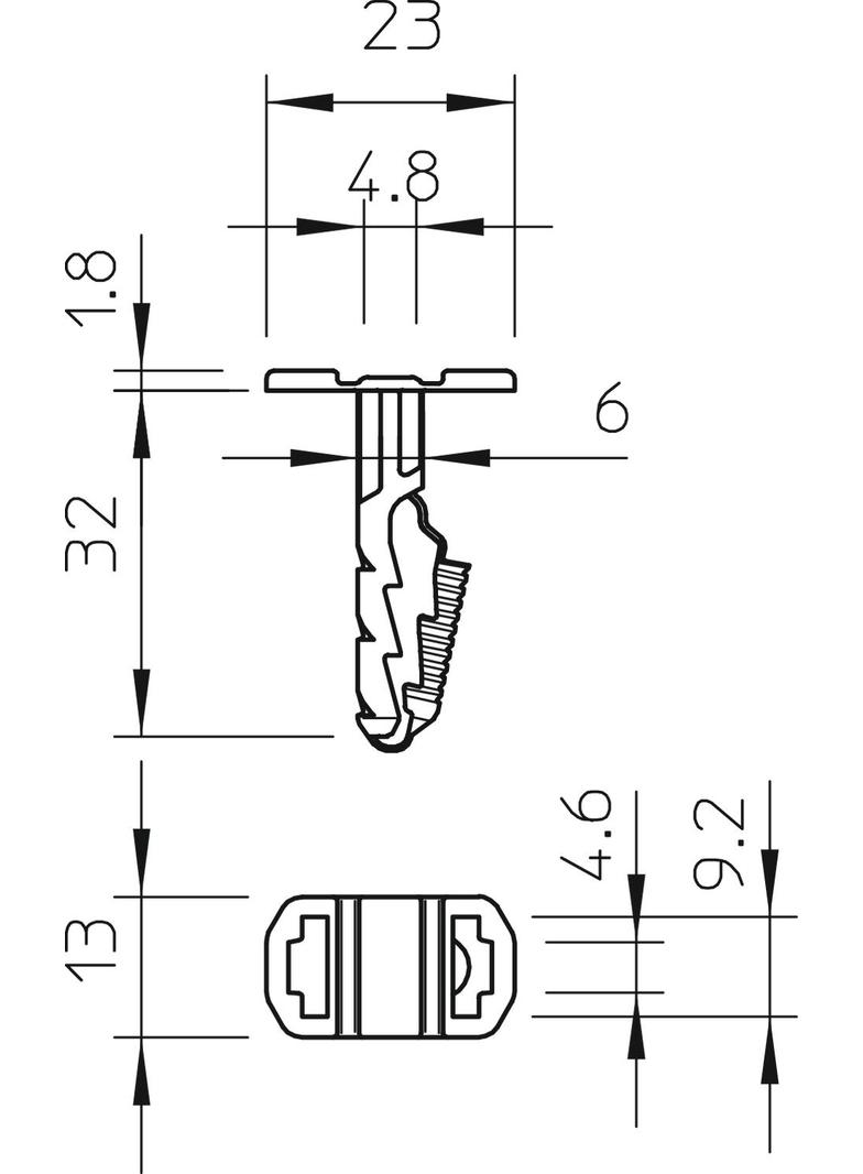 KOŁEK WTYKANY DO OPASKI 6X30
