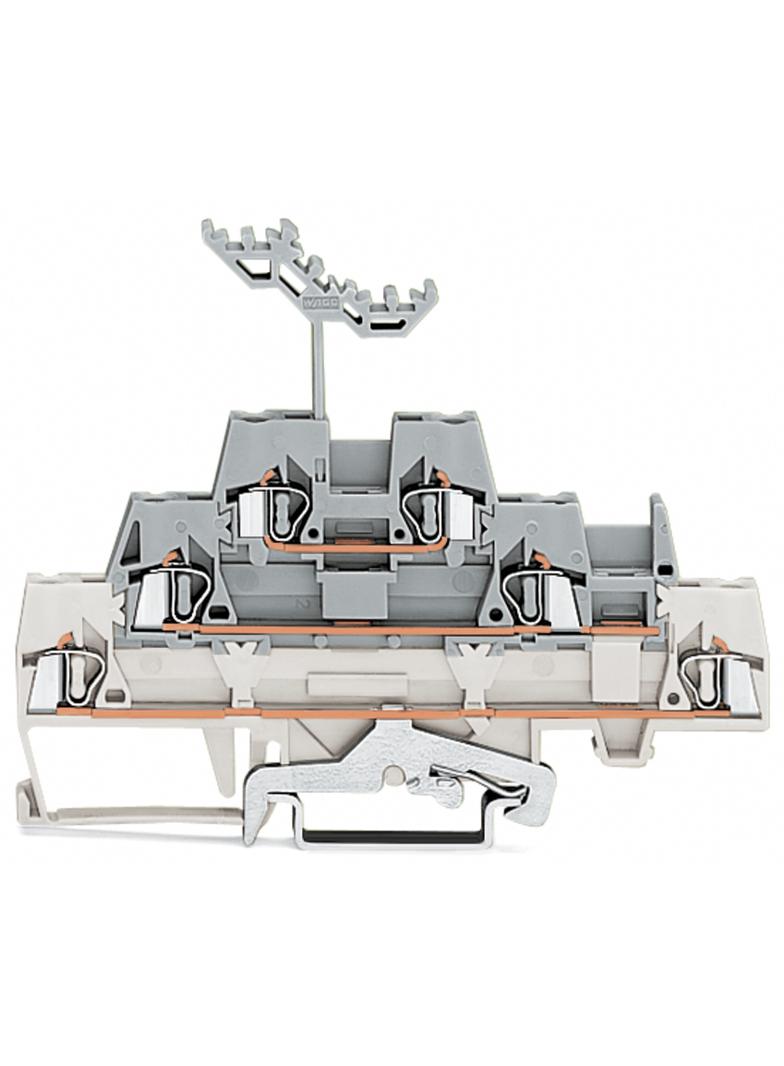 złączka trzypiętrowa ekr./L/L 2,5mm2 biała/szara/szara