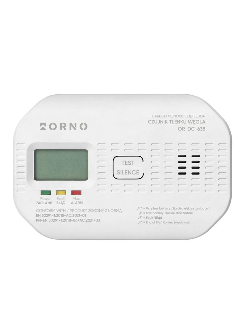 Bateryjny czujnik tlenku węgla (czadu), 2xAA, żywotność sensora 10 lat