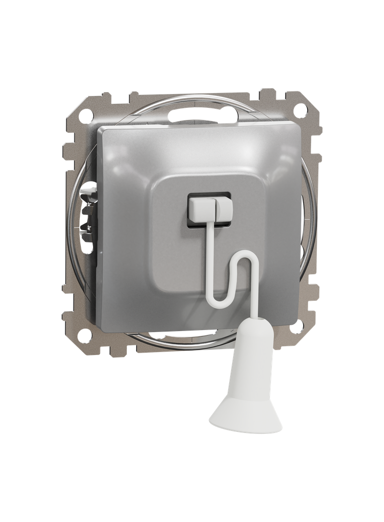 Sedna Design & Elements, przycisk z cięgnem, srebrne aluminium