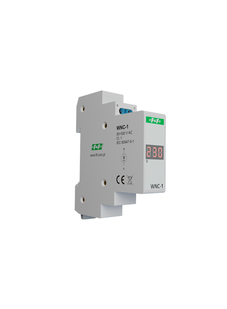 Modułowy wskaźnik napięcia - 1 fazowy LCD WR-1 WNC-1 F&F