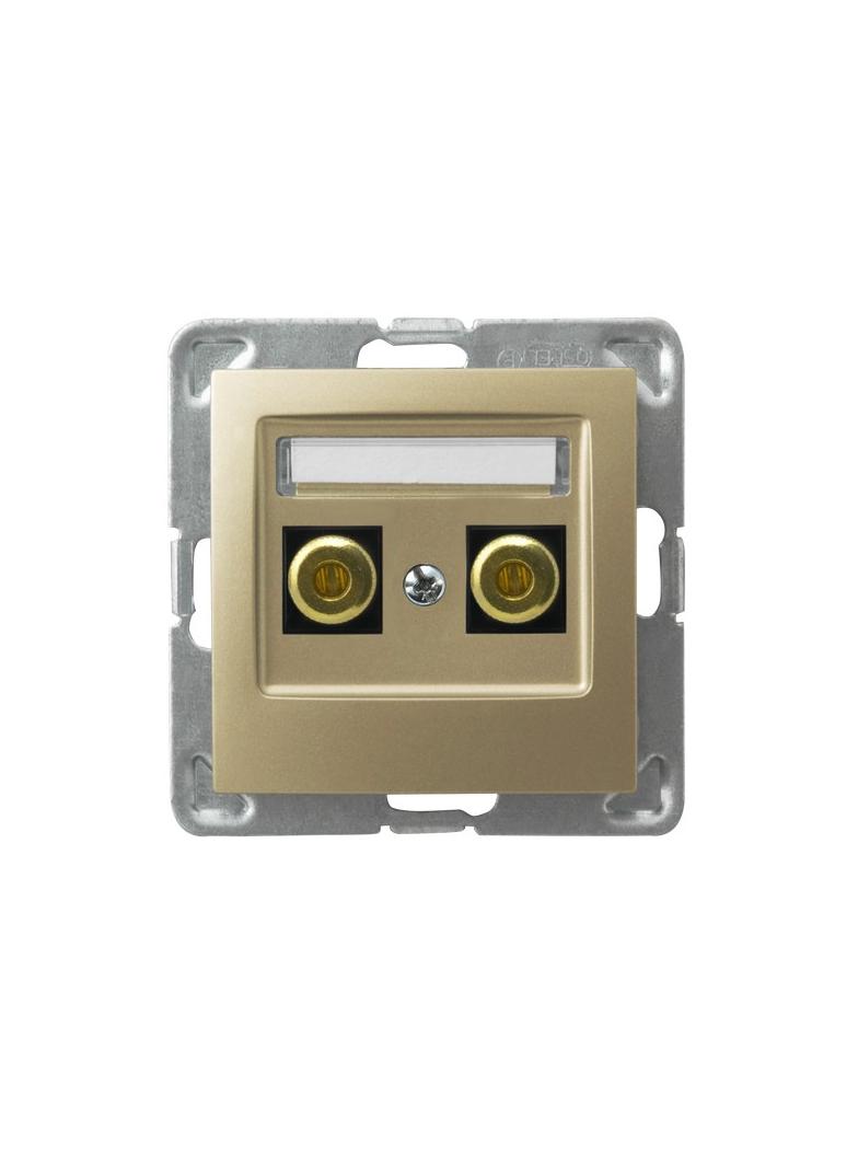 IMPRESJA Gniazdo głośnikowe pojedyncze - kolor złoty metalik GGN-1Y/m/28