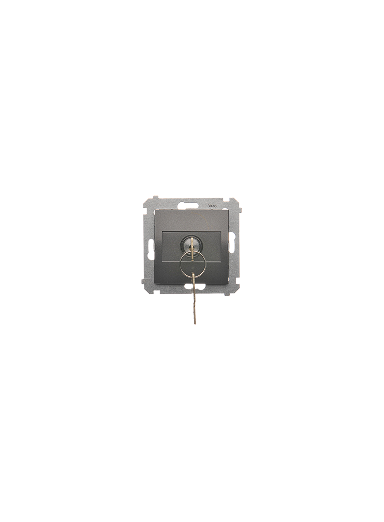 Łącznik na kluczyk pojedynczy jednobiegunowy 2 pozycyjny /0-I/ styk 1Z 5A 250V DW1K.01/48 KONTAKT