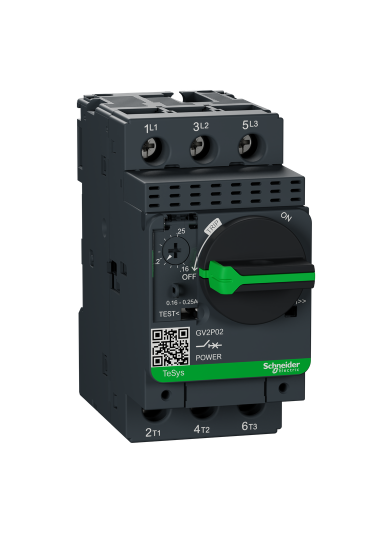 Wyłącznik silnikowy TeSys GV2P napęd obrotowy 0,16-0,25A zaciski skrzynkowe