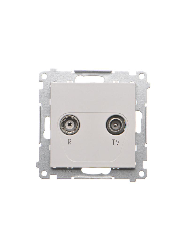 Simon 55 Gniazdo antenowe R-TV przelotowe 10dB 1x Wejście: 5÷862 MHz Jasnoszary mat