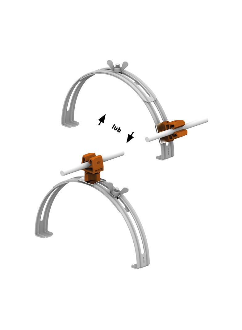 AN-15P/OG/-N Uchwyt gąsior.rozsuw.Z-zatrz. H=3,5cm /OG/ brązowy