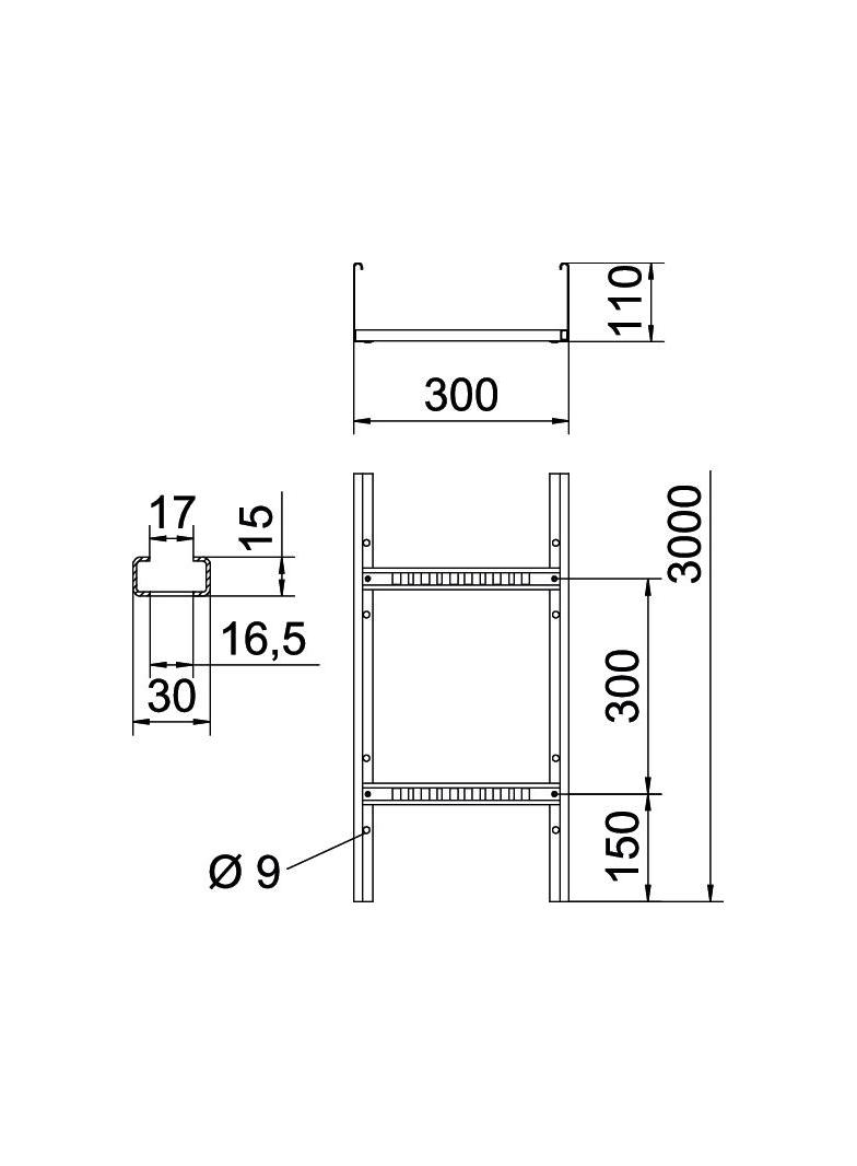 DRABINKA LG 110X300 FS 3M