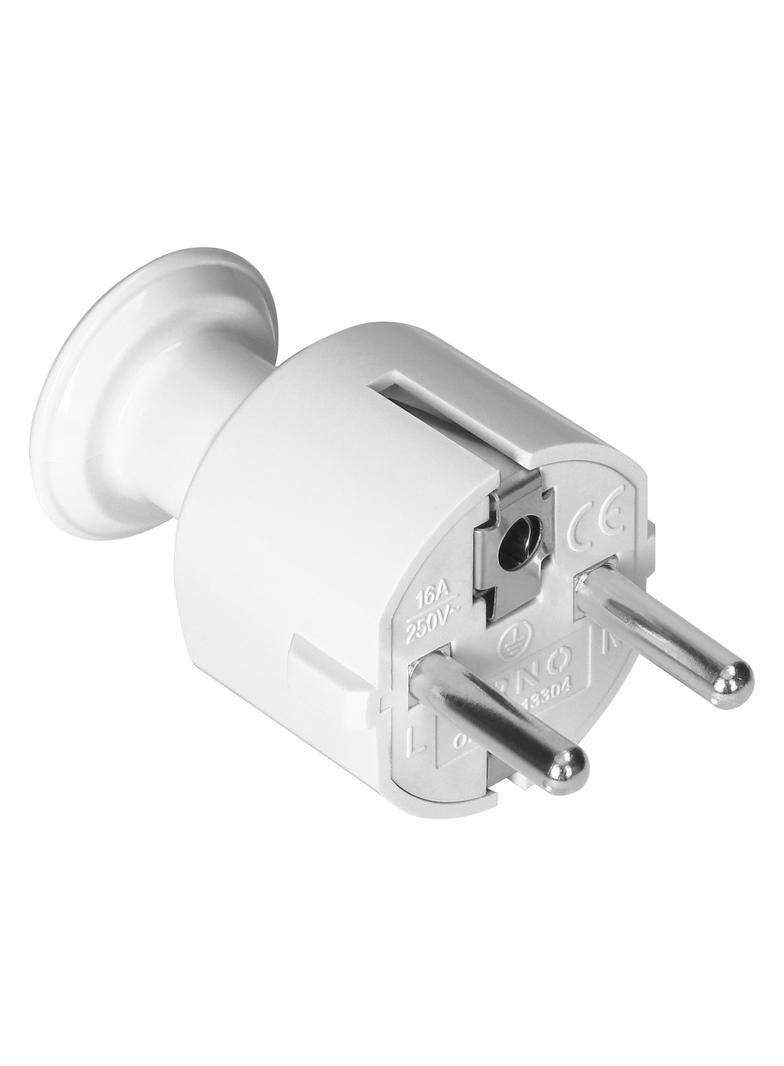 Wtyczka prosta Uni-Schuko 16A, 230V, biała