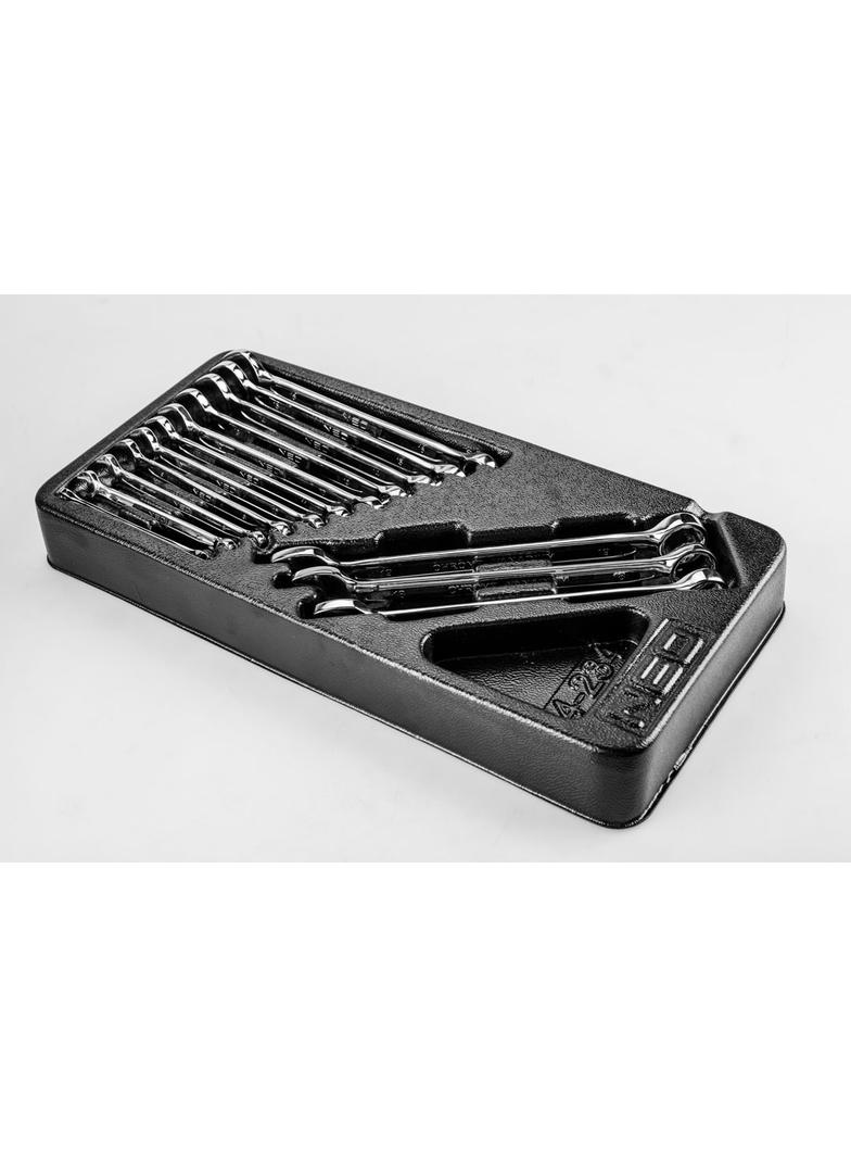 Klucze płasko-oczkowe 6-19 mm, zestaw 14 szt., wkładka