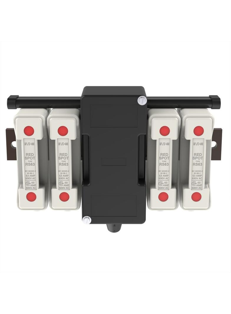 RED SPOT FUSEBANK 63A 660V AC 4 WAY WH RED SPOT Podstawa bezpiecznikowa 63A 660V AC 4P Biała RSFB634