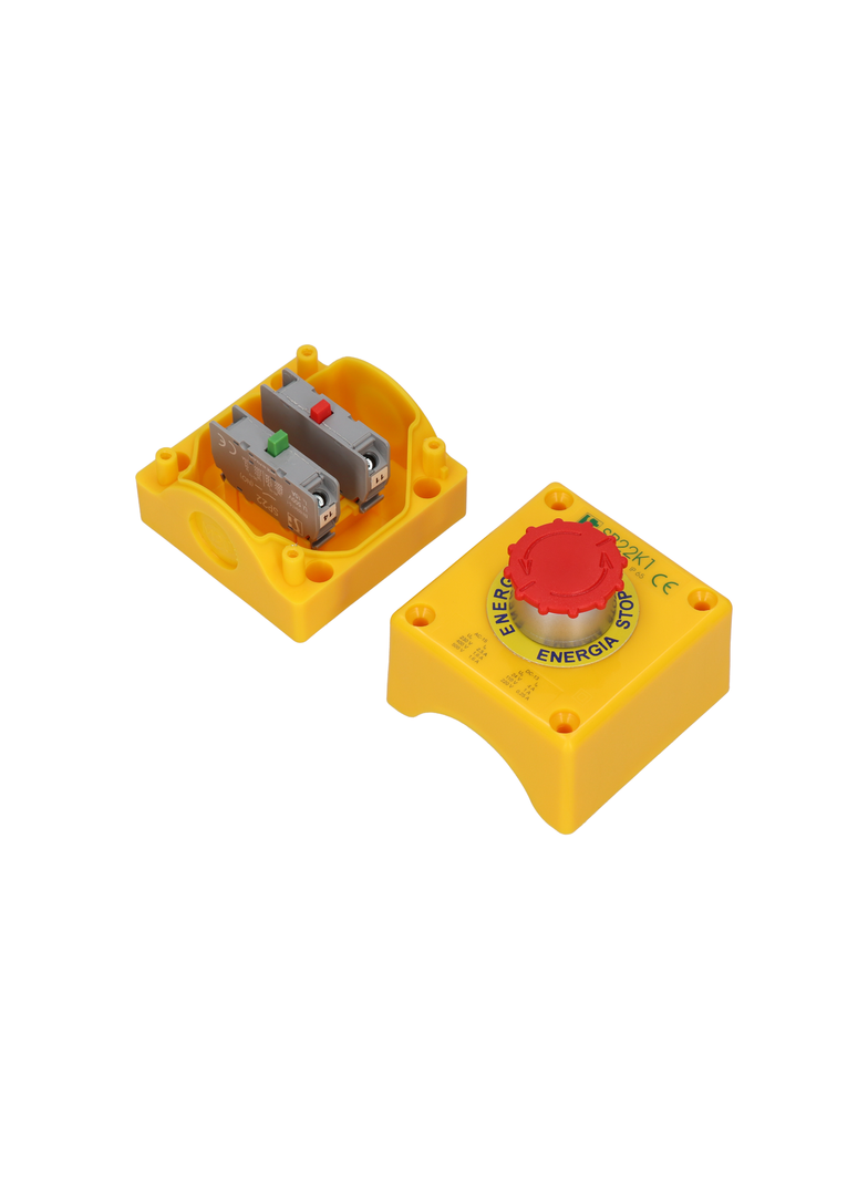 Kaseta kompletna 1-otworowa z przyciskiem bezp.SP22K1\08-1