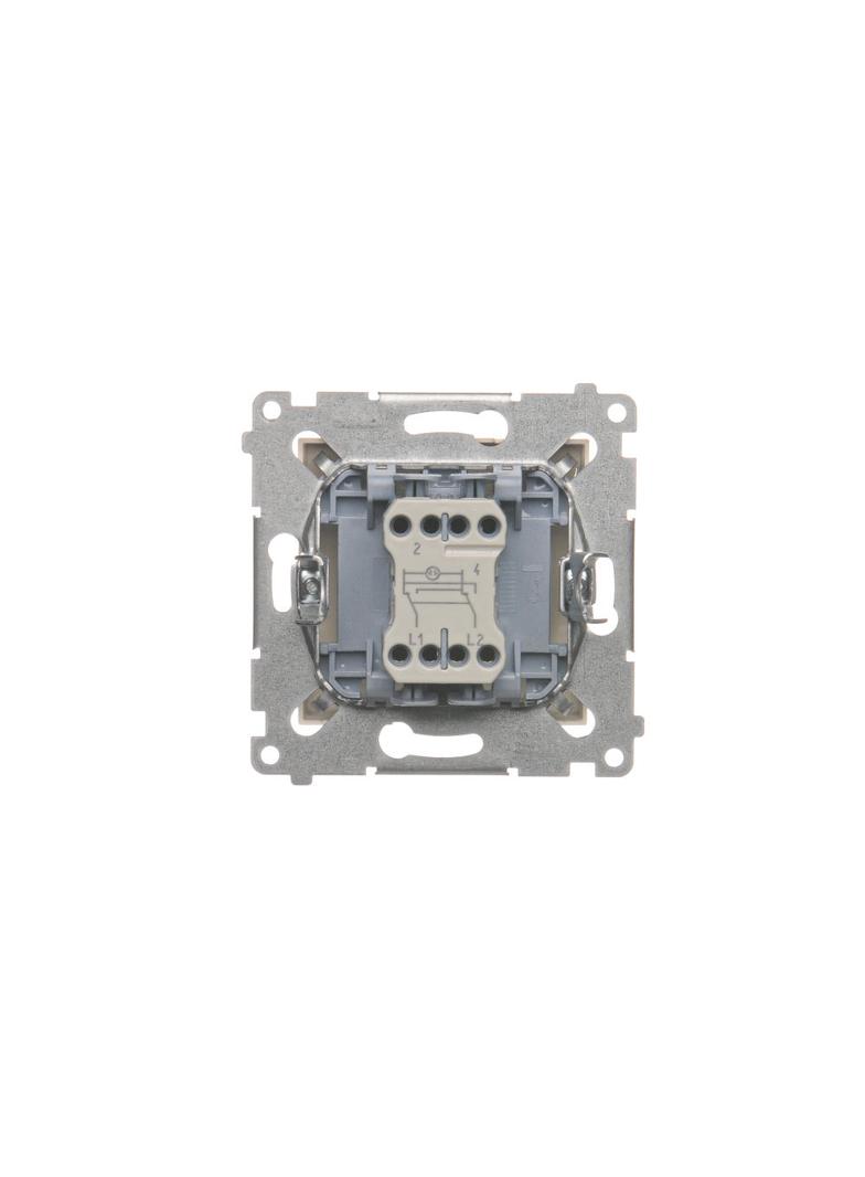 Simon 54 Łącznik krzyżowy z podświetleniem LED bez piktogramu 10A 250V szybkozłączka kremowy DW7L.01/X/41 KONTAKT