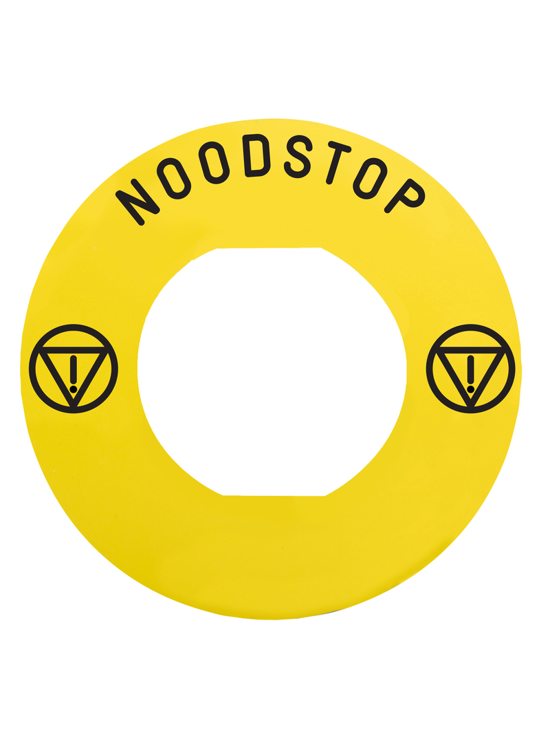 Harmony XB4 Etykieta z oznakowaniem O60 dla przycisków bezpieczeństwa NOODSTOP/logo ISO13850