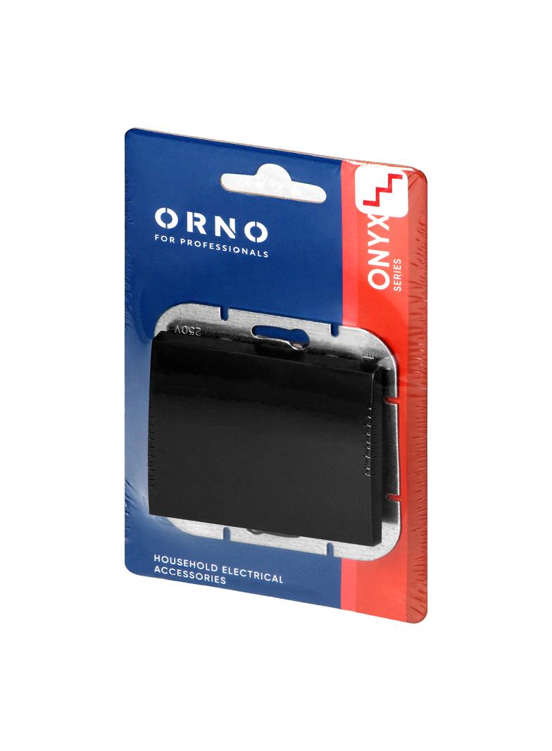 Łącznik podtynkowy schodowy Onyx, 10A, 250V, WP-5O, czarny OR-OE-7502/B ORNO