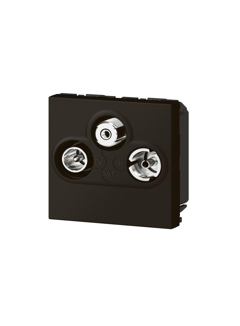 MOSAIC - Gniazdo TV-RD-SAT końcowe 1,5 dB do instalacji typu gwiazda - 2 modułowe - Antracyt, Legran