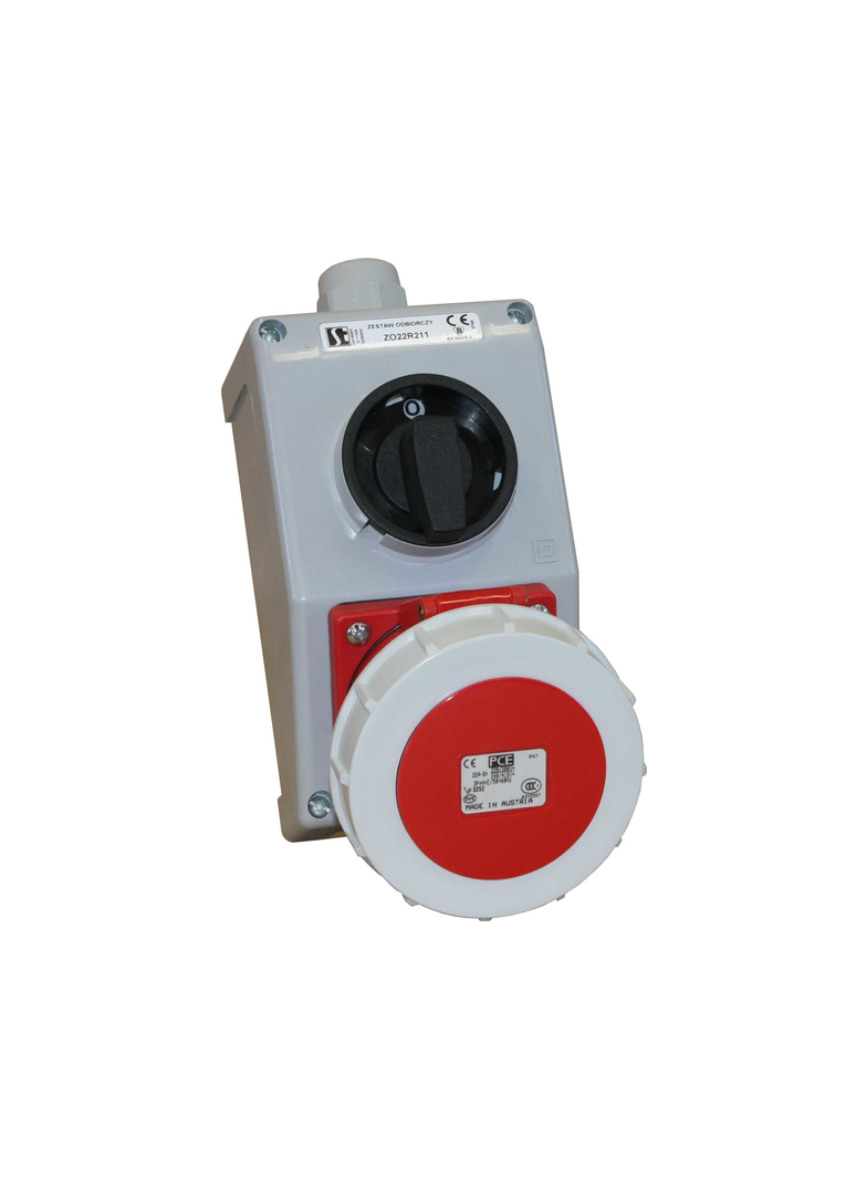 ZESTAW INSTALACYJNY IP65/IP67 O-I,32 A,3P+N+PE,DŁAWNICA M32