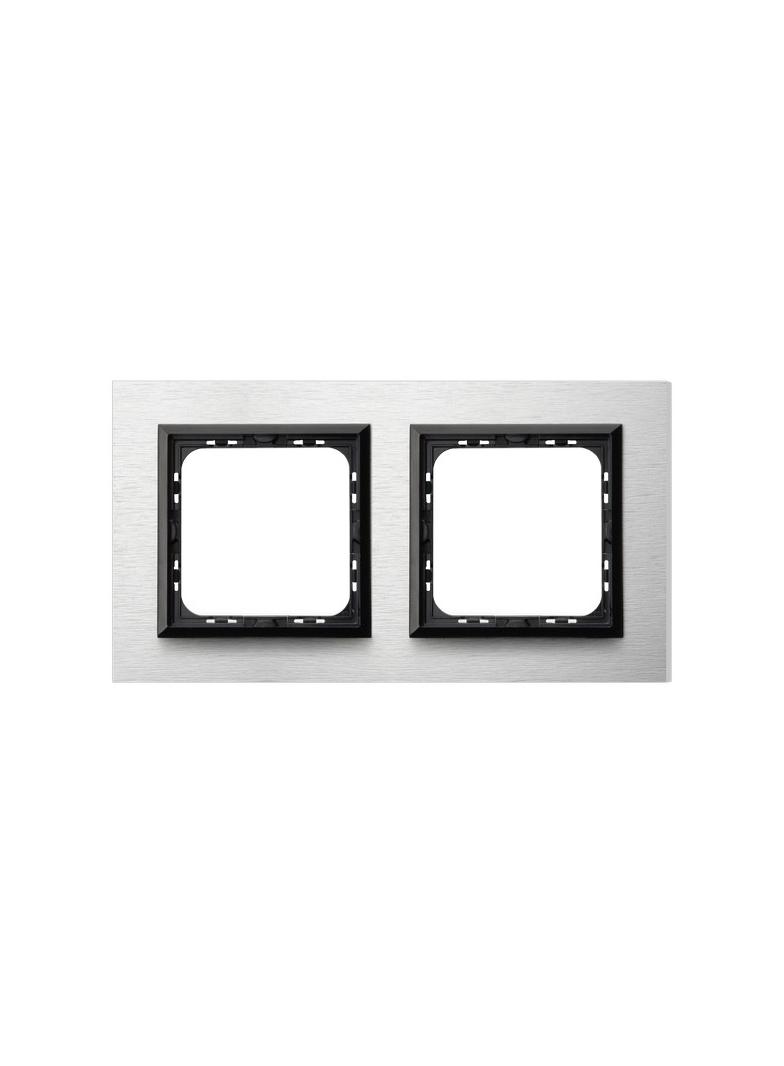 SONATA Ramka podwójna kolor szczotkowane aluminium R-2RAC/62/25 OSPEL