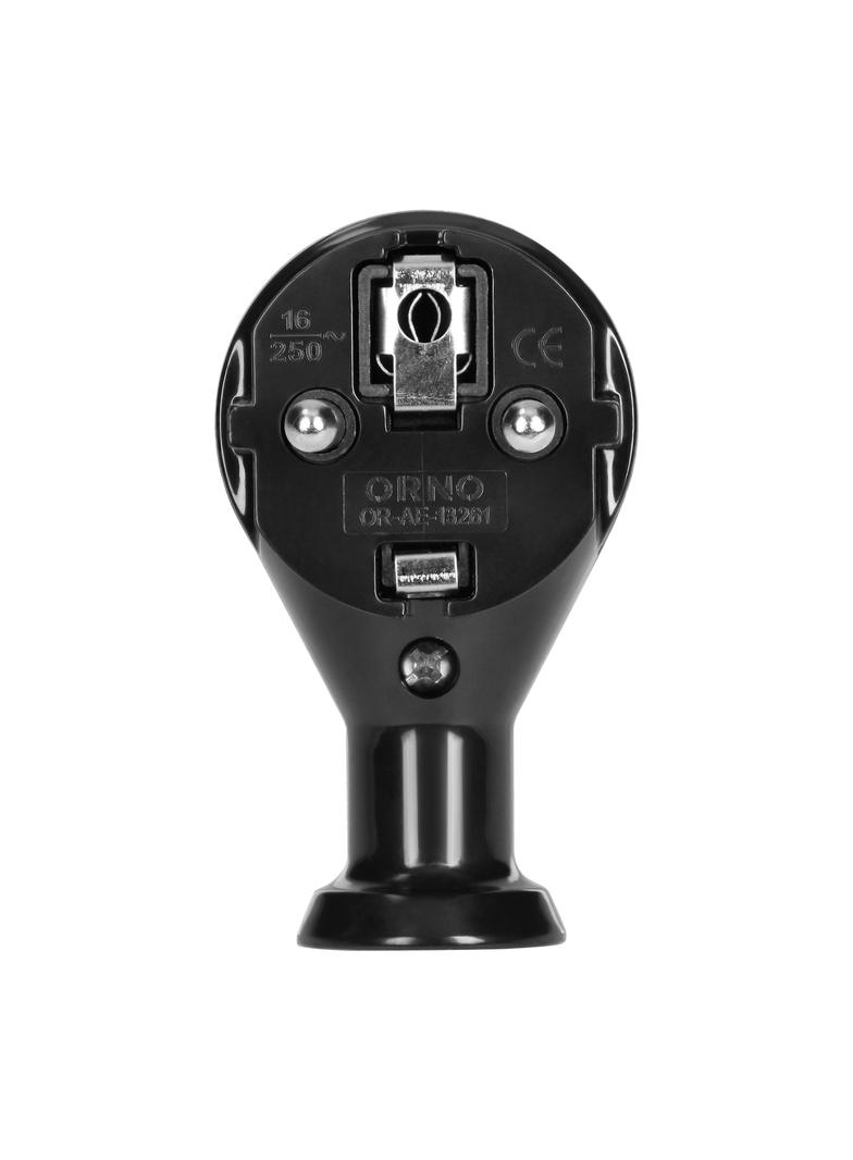 Wtyczka kątowa 2P+Z, Uni-Schuko, czarna OR-AE-13261/B ORNO