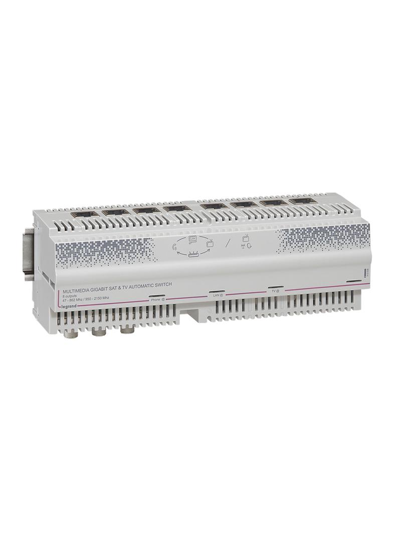 MULTIMEDIALNY SWITCH DO DYSTRYBUCJI SYGNAŁU TELEF, INTERNETU, TV KABLOWEJ, Legrand