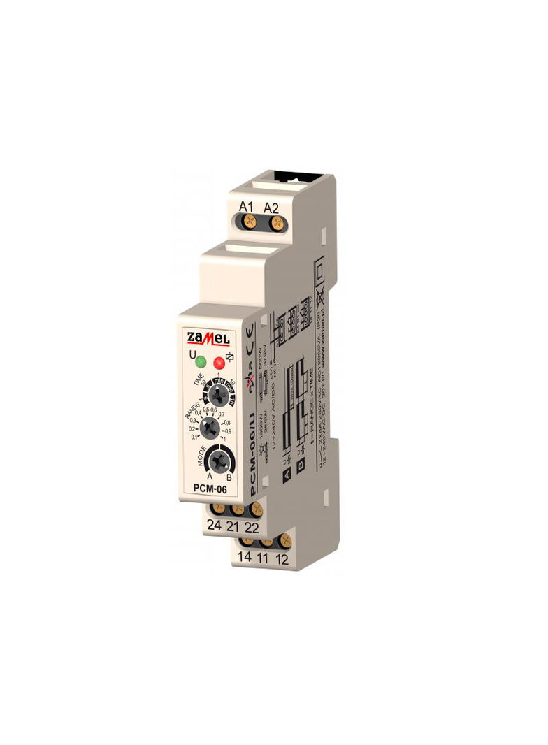 Przekaźnik czasowy PCM-06/U 12-240V AC/DC ZAMEL