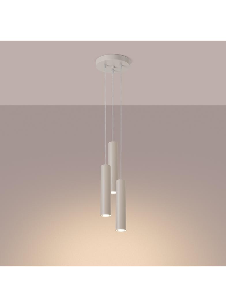 Sollux Lampa wisząca LAGOS 3P beżowa SL.1482