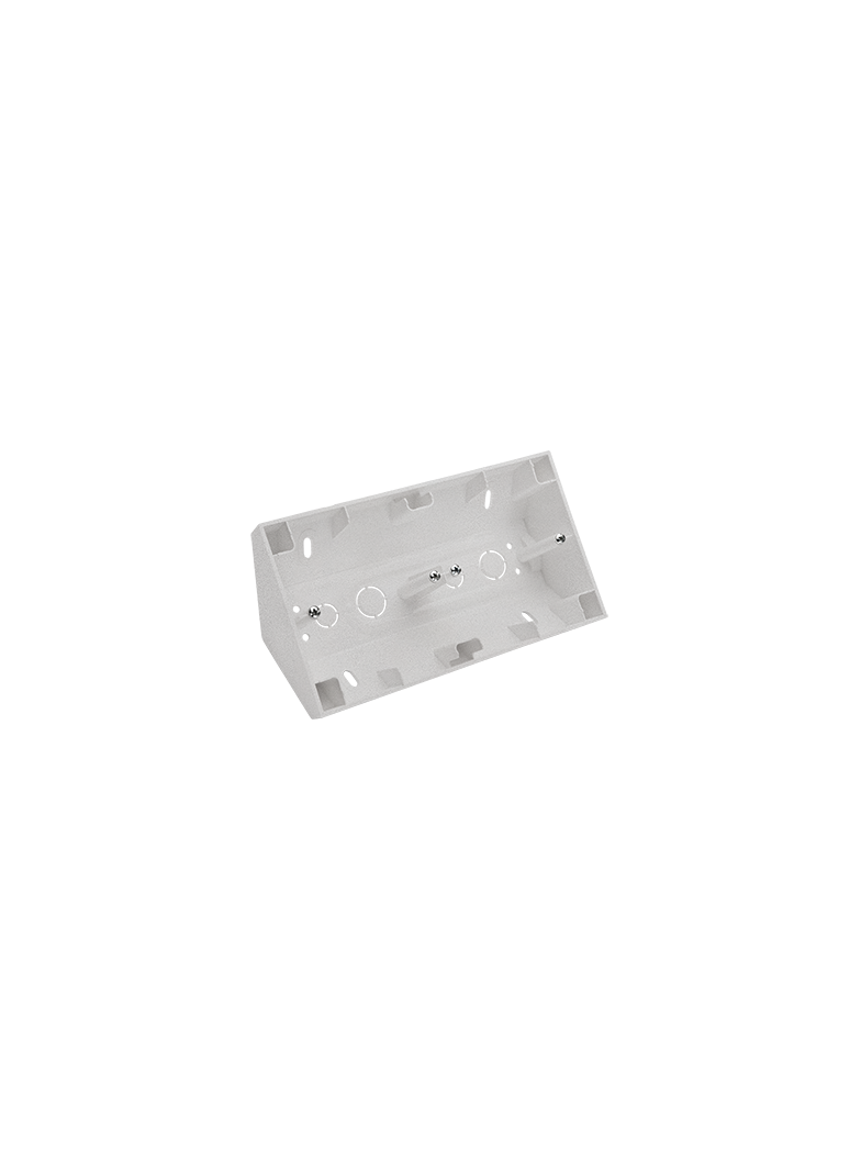 Simon 55 Puszka natynkowa narożna 2-krotna do ramek LINE/DUO Aluminium mat TPNR2/143 KONTAKT