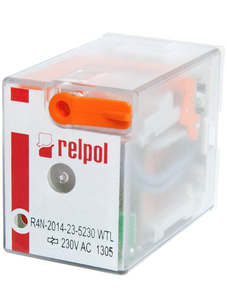 Przekaźnik elektromagnetyczny, przemysłowy 4P 7A 230VAC R4N-2014-23-5230-WTL 860414 RELPOL
