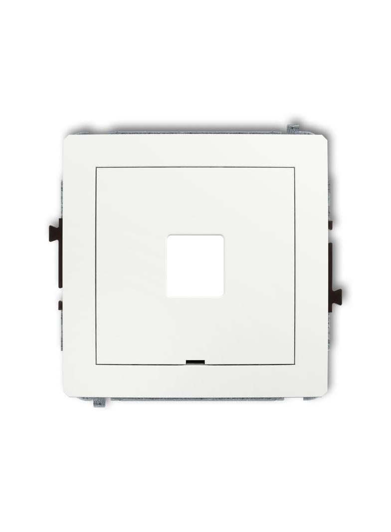 DECO Mechanizm gniazda multimedialnego pojedynczego bez modułu, bez pola opisowego (standard Keyston
