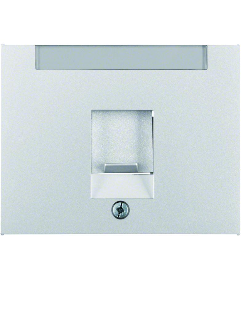 BERKER K.5 Płytka czołowa pojedyncza zasuwa chroniące przed kurzem pole opisowe aluminium 11707003 H