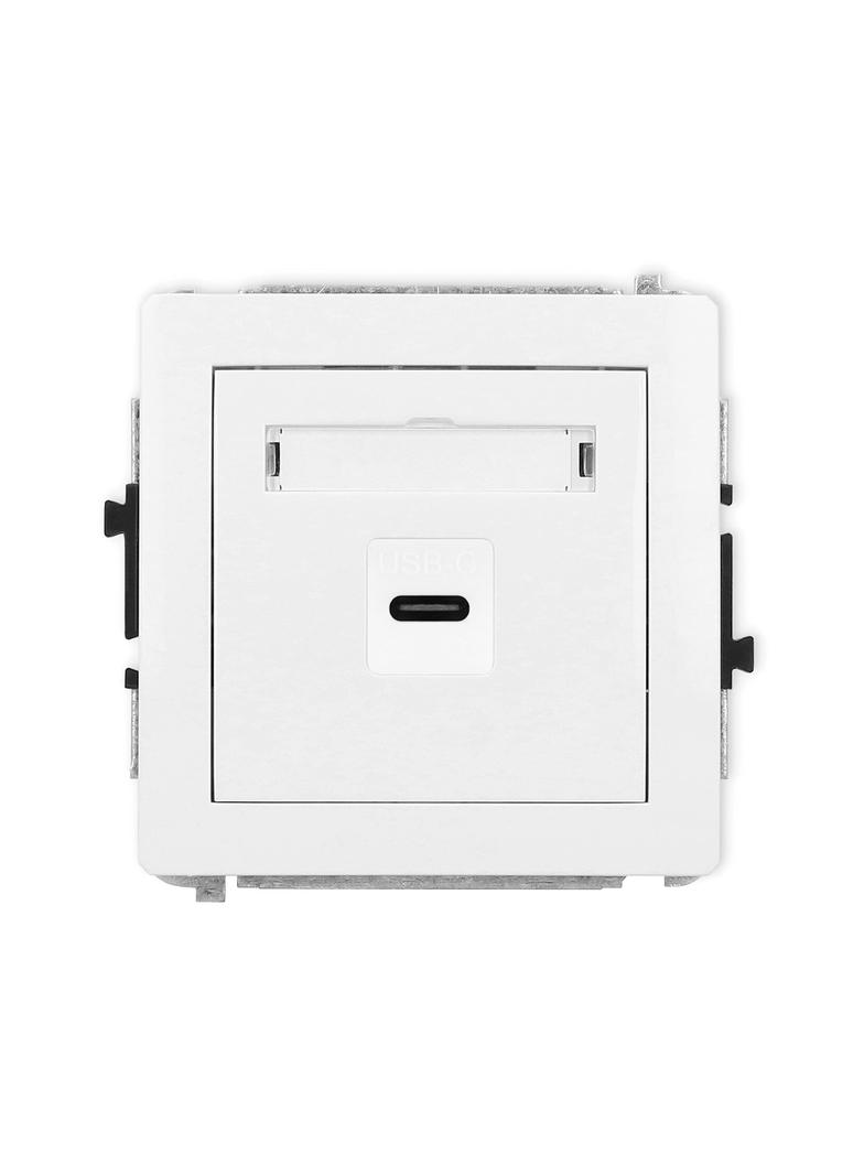 DECO Mechanizm gniazda pojedynczego 1xUSB C-C biały