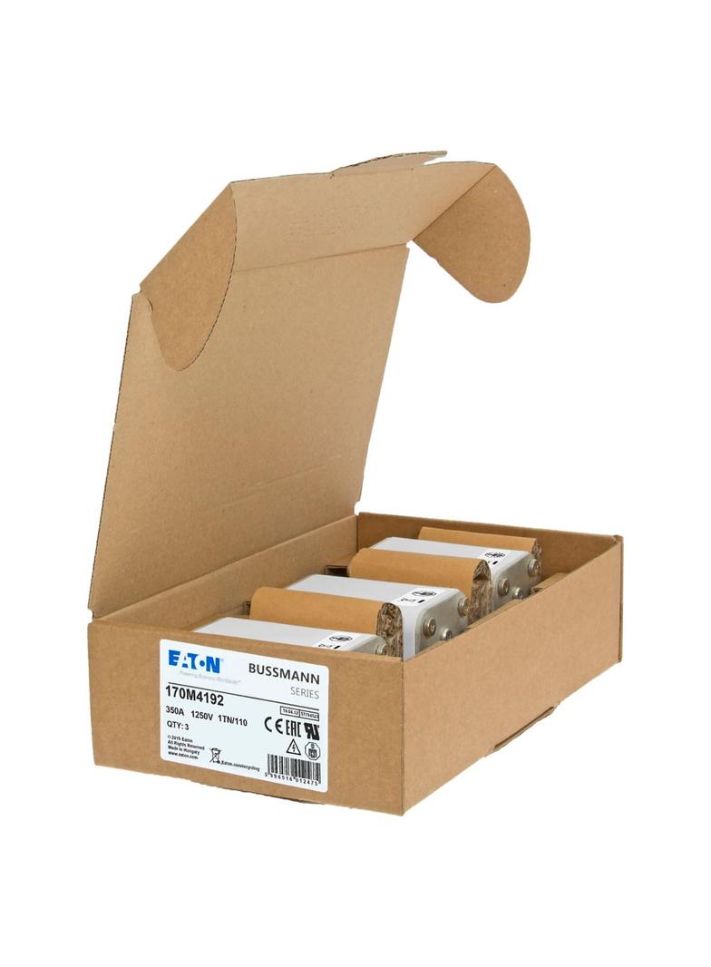 FUSE 350A 1250V 1TN/110 AR CU Wkładka szybka 350A AC 1250V rozmiar 1 53x66x138 mm aR DIN I 170M4192