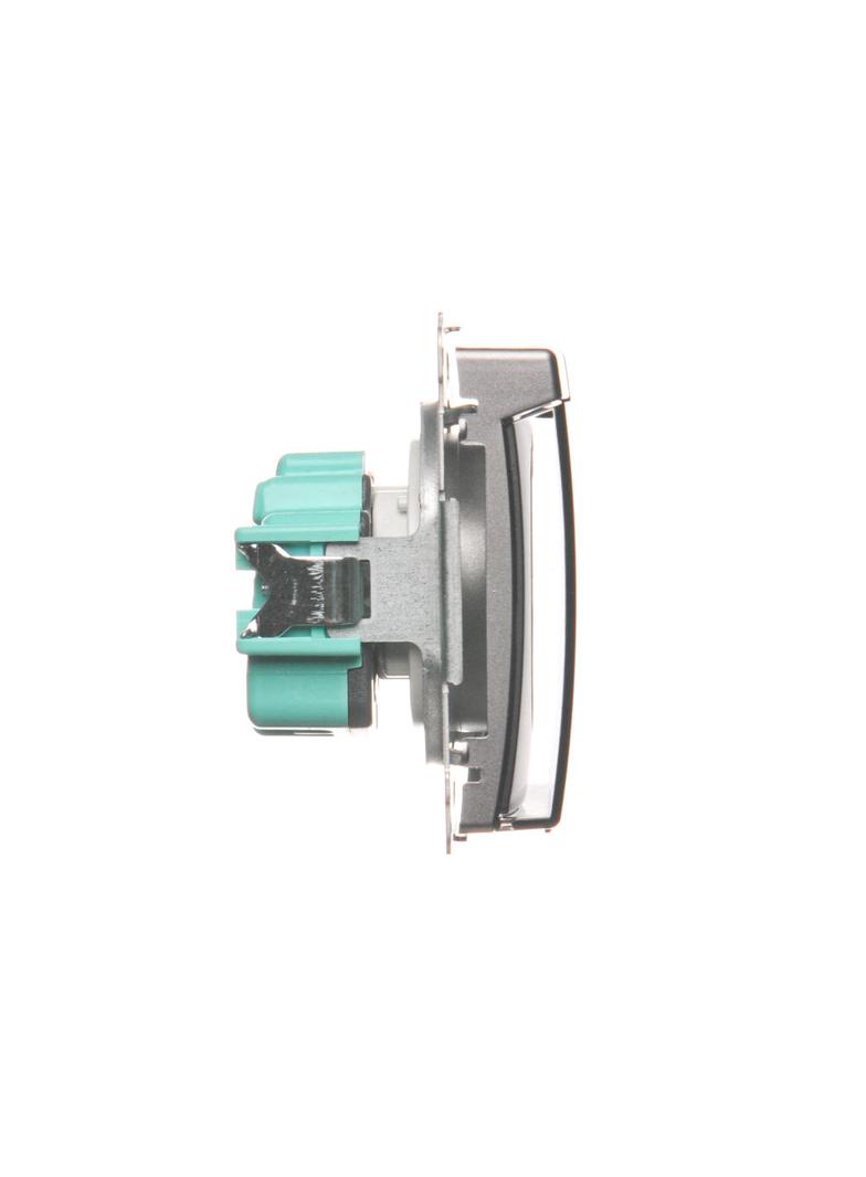 Simon Basic Gniazdo wtyczkowe z uziemieniem z przesł. torów prądowych bryzgoszczelne IP44 16A 250V zaciski śrubowe klapka transp. stal inox BMGZ1BZ.01/21A BMGZ1Bz.01/21a KONTAKT