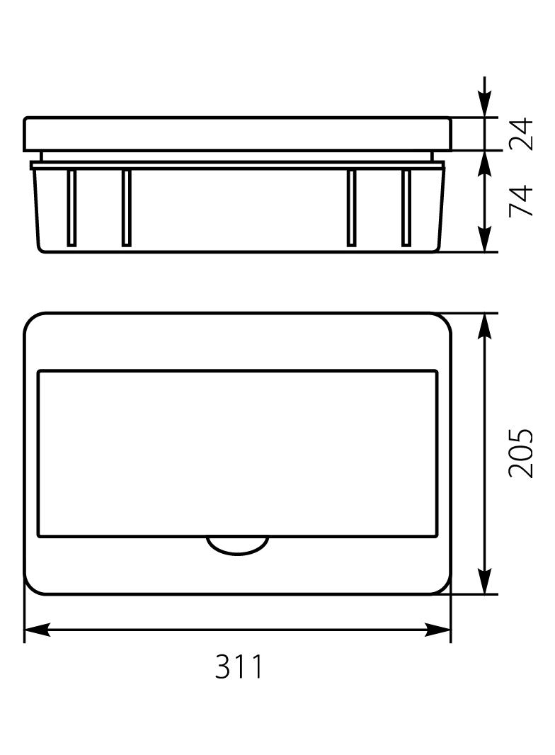 Rozdzielnica podtynkowa 1x12 IP40 RP-12 FALA 8.3 OPATÓWEK