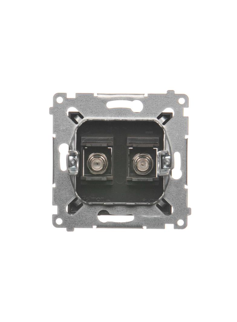 Simon 54 Gniazdo antenowe typu podwójne Do instalacji indywidualnych brąz mat