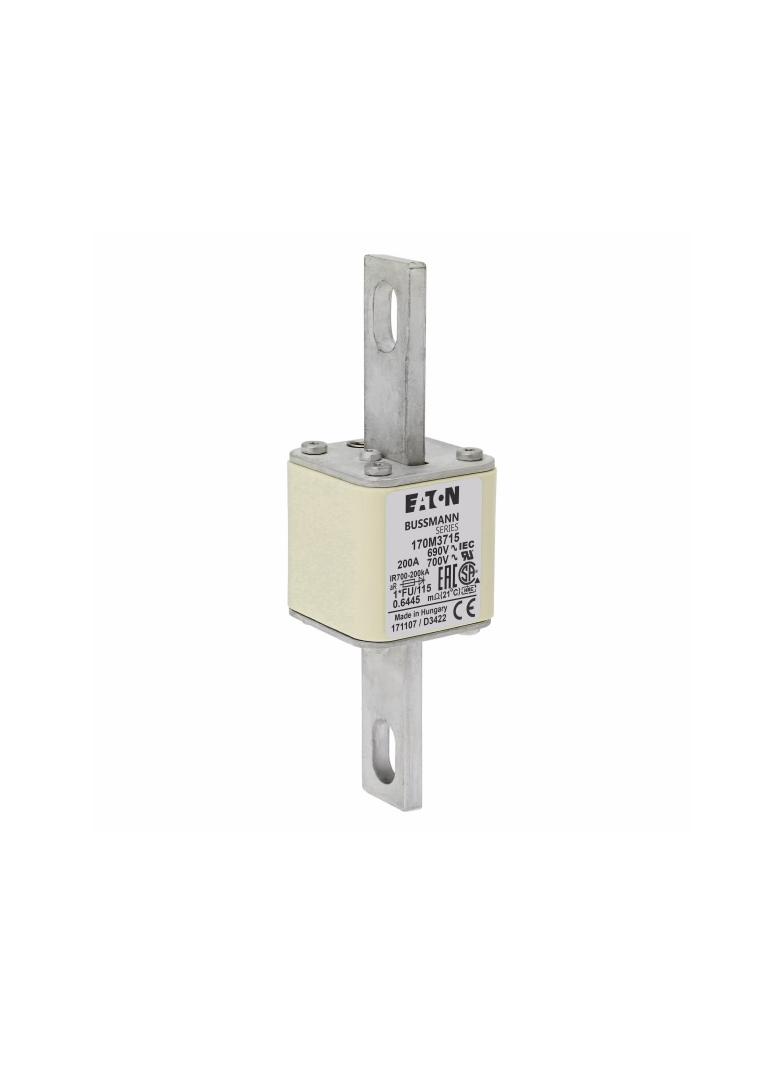 FUSE 200A 690V 1 FU 115 AR UC Wkładka szybka 200A AC 690V rozmiar 1 45x45x148 mm aR, 170M3715 EATON