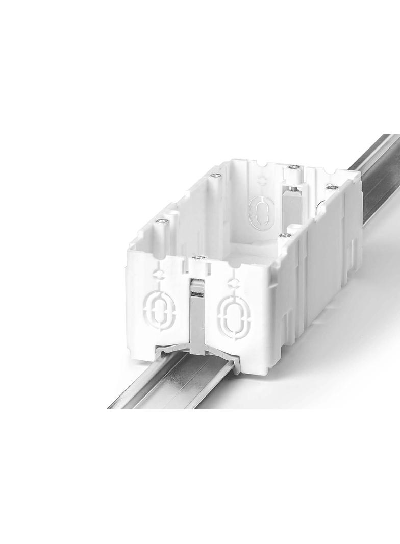 P2kn71x142 ,  Puszka instalacyjna dwupolowa do kanałów elektroinst. 71 mm x 142 mm, biały